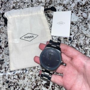 Men’s Fossil FS4481 Stainless Steel Bracelet Gunmetal Analog Dial Watch